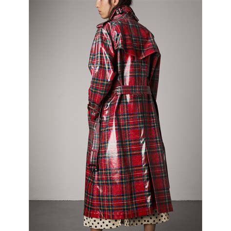 burberry plaid coat red|burberry coat with wool collar.